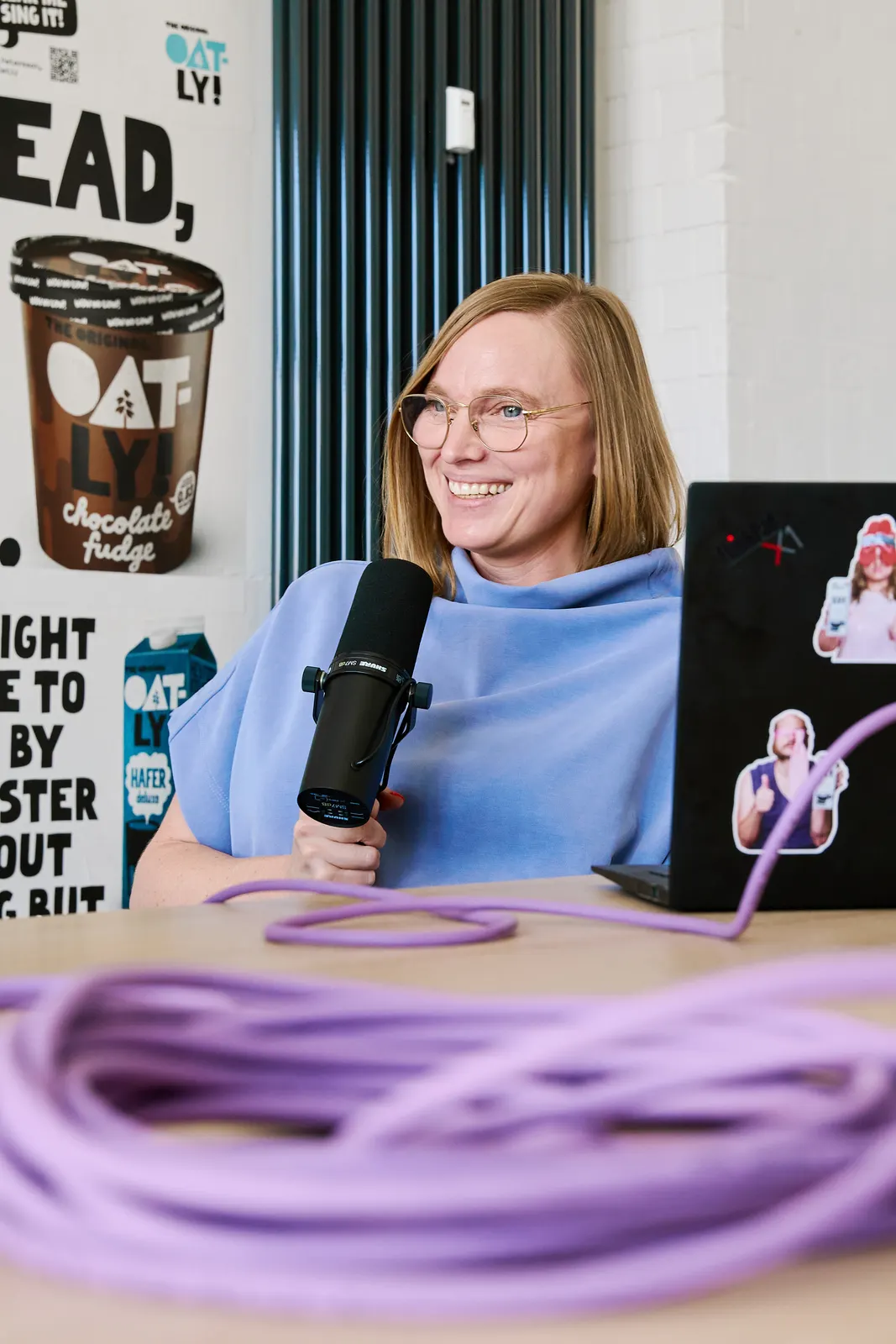 Podcast-Aufnahme bei den Oatly x Anuga Encounters