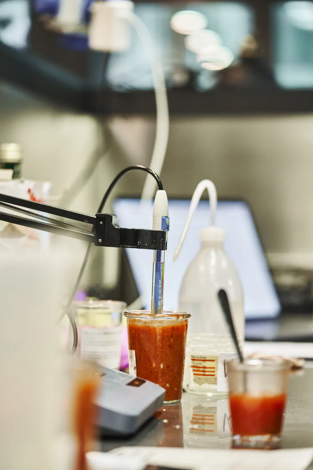 pH-Messung an Produktproben im Labor